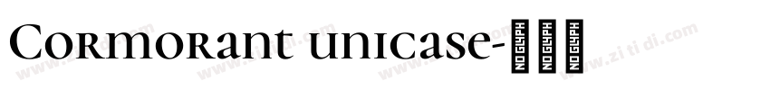 Cormorant unicase字体转换